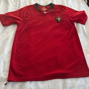 Red Soccer Jersey with Crest